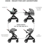 Універсальний візочок 3 в 1 Kinderkraft Esme Moonlight Grey (KSESME00GRY3000): Стать дитини Унисекс, Для мальчиков, Для девочек