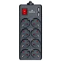 Сетевой фильтр REAL-EL REAL-EL RS-8 PROTECT USB, 1.8m, black (EL122300019)