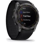 Смарт-часы Garmin Enduro 2 Carbon Gray DLC Titanium with Black UltraFit Nylon Strap (010-02754-01): Фитнес-функции Умный будильник, Секундомер, Пульсоксиметр, GPS-модуль, Пульсометр, Подсчет калорий, Шагомер, Скорос