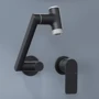Смеситель настенный Lefton Single-Handle Wall Mount Bathroom Faucet with Temperature Display-BFWM2401 Matt Blac фото 10