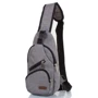 Мужская сумка-слинг DNK Leather серая (DNK Joker-2 bag-7): Материал Текстиль