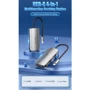 Адаптер Vention Adapter USB-C to HDMI+VGA+USB3.0+PD 100W (TOAHB): Цвет серебристый