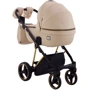 Коляска 2 в 1 Adamex Mimi Polar (Gold) шкіра 100% CR305 бежева шкіра - бежева шкіра (видавлені точка) (623904): Можливість встановлення люльки є