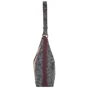 Женская сумка хобо Laskara серая (LK10187-grey-beige-bordo): Застежка Молния