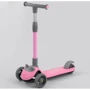 Самокат трехколесный Best Scooter складной алюминиевый руль, 3 колеса PU со светом Pink (102029)