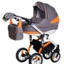 Універсальна коляска 2в1 Adamex Lara Rainbow Orange