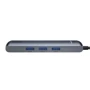 Адаптер Baseus Adapter USB-C to 3xUSB3.0+HDMI+USB-C+RJ45 Gray (CAHUB-J0G): Додаткові роз'єми USB-C, HDMI, USB OTG