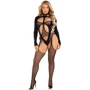 Бодистокинг Leg Avenue Bodystocking with cutout teddy Black One Size
