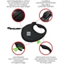 Поводок-рулетка для собак WAUDOG R-leash с контейнером для пакетов S розовый до 12 кг 3 м (26277): Вес собаки, до 12 кг