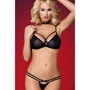 Сексуальный комплект из тонкой эко-кожи Obsessive 823-SET-1, S/M