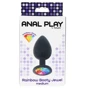 Анальная пробка с радужным кристаллом Toy Joy Rainbow Booty Jewel Medium