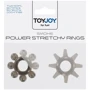 Набір з 2 шт кілець на пеніс Toy Joy - Power Stretchy Rings 2pcs Grey (10459-GREY)