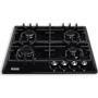 Варочная поверхность газовая Perfelli HGM 61020 BL: Рабочая поверхность эмаль