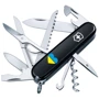 Мультитул Victorinox Huntsman Ukraine 91мм/15 функцій/чорний/Серце синьо-жовте (1.3713.3_T1090u)