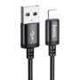Кабель Hoco USB Cable to Lightning X91 Radiance 2.4A 3m Black: Довжина 3 м