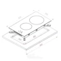 Варильна поверхня BORGIO IC 302 SL black: Розміри для вбудовування 28х49 см