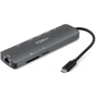 Адаптер Vinga Adapter USB-C to HDMI+RJ45+3xUSB3.0+SD+TF+PD100W (VHYC8): Дополнительные разъемы USB-C, HDMI, Ethernet, USB 3.0, SD+TF Card