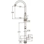 Змішувач для кухонного миття Aquatica KT-1G170P