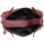 Жіноча сумка бочонок Borsa Leather бордова (1t560-burgundy): Матеріал Натуральная кожа
