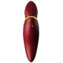 Вибратор 2в1 с язычком Zalo - Hero Wine Red (кристалл Swarovski)