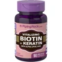 Piping Rock Biotin 5000 mcg (5mg) Plus Keratin, 90 Capsules Биотин плюс Кератин