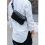 Сумка поясная BlankNote DROPBAG MAXI (Кожа Krast) графит - черная (BN-BAG-20-g): Фактура Матовая, Гладкая