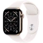 Apple Watch Series 11 GPS + Cellular 42mm Gold Titanium Case with Light Blush Sport Band - M/L (MF8X4)