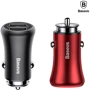Зарядний пристрій Baseus USB Car Charger 2xUSB Gentleman Red (CCALL-GB09) фото 4