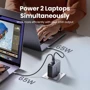 Зарядний пристрій Ugreen Wall Charger 2xUSB-C+USB CD289 GaN 140W з USB-C Cable Gray (90549): Кількість USB-портів 3