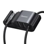 Кабель Baseus USB Cable to Lightning + 2xUSB Backseat 1.5 m Black (CALHZ-01) фото 3