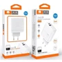 Зарядний пристрій WUW Wall Charger USB+USB-C PD 65W C175 White: Особливості Быстрая зарядка, USB-C, Power Delivery (PD)