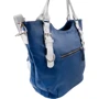 Женская сумка тоут Laskara синяя (LK-10244-blue): Фактура Матовая, Гладкая