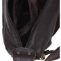 Женская сумка через плечо Borsa Leather темно-коричневая (1t300-brown): Застежка Молния