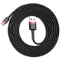 Кабель Baseus USB Cable to microUSB Cafule 2m Black / Red (CAMKLF-C91): Довжина 2 м