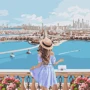 Картина по номерам Идейка Любуясь пейзажем 40x40 см (KHO4768)