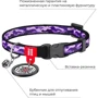 Нашийник для котів WAUDOG Nylon c QR паспортом Фіолетовий камо пластиковий фастекс 10 ммx20-30 см (5275) фото 4