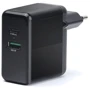 Зарядное устройство REAL-EL Wall Charger USB-C+USB CH-350 Black (EL123160017)