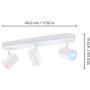Розумний накладний точковий світильник WiZ IMAGEO Spots 3х5W 2200-6500K RGB Wi-Fi білий