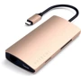 Адаптер Satechi Adapter USB-C to USB-C+RJ45+HDMI+3xUSB3.0 Gold (ST-TCMA2G): Колір золотий