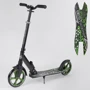Самокат дитячий Best Scooter з PU колесами, затискачем керма і 1 амортизатором Black / Green (88919)