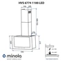 Вытяжка Minola HVS 6774 BL 1100 LED: Рекомендуемая площадь помещения (при высоте 2,7 м), м² более 28.5