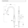 Смеситель для кухни Lefton Copper Kitchen Pull-Down Faucet with 3 Water Outlet Modes-KF2202 Grey: Тип излива выдвигающийся излив