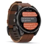 Смарт-часы Garmin Fenix 8 Pro AMOLED 47mm Sapphire Carbon Grey DLC Titanium with Chestnut Leather Band (010-03198-40)