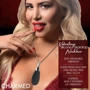 Ожерелье с подвеской вибратором Charmed Vibrating Silicone Teardrop Neckl, 90 см (чёрный)