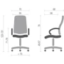 Крісло АКЛАС Арізона Soft CH MB LC-K (00018444): Оснащення С крестовиной, С колесиками, Подлокотники, Механизм качания