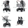 Универсальная коляска 3 в 1 Kinderkraft B-Tour Silver Gray (KSBTOU00LGR3000) фото 18