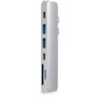 Адаптер Satechi Adapter USB-C to Dual USB-C+2xUSB3.0+micro SD+SD+HDMI Silver (ST-CMBPS)