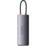 Адаптер Baseus Adapter Metal Gleam Series USB-C to 2хHDMI+3хUSB3.0+PD+RJ45 Gray (WKWG040113) фото 4