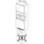 Духова шафа електрична Amica ED57687XA+ X-TYPE WiFi: Розміри 59,5 x 59,5 x 57,5 ​​см