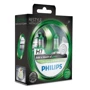 Лампа галогенна Philips H7 ColorVision Green, 3350K, 2шт / блістер 12972CVPGS2